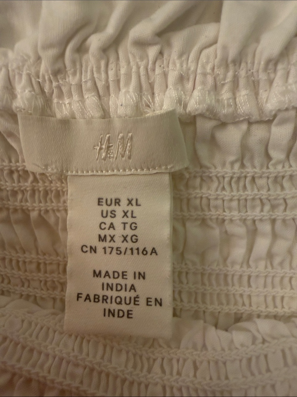 H&M White Strapless Smocked Midi Sundress - Picture 2 of 8